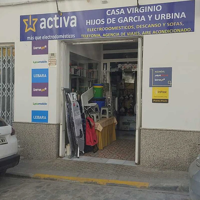 Fachada de tienda de electrodomésticos y otros artículos de hogar